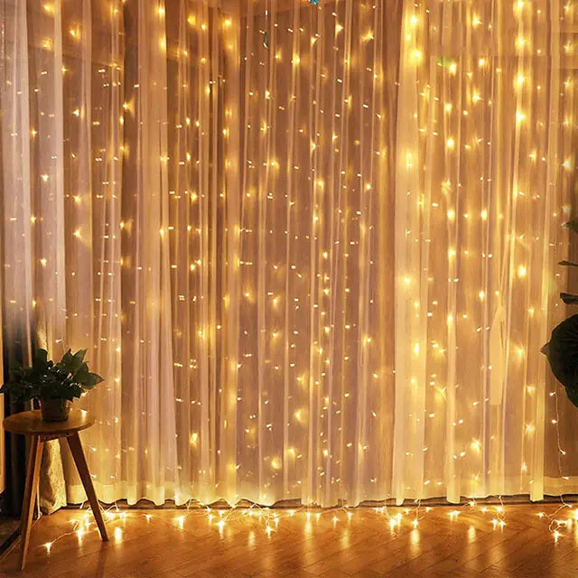 Christmas Curtain Lights