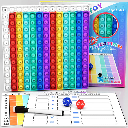 Multiplication Chart Pop It - Multiplication Game Board Multiplication Pop It Math Games 12x12 Multiplication Table for Kids Learning Multiplication Machine Times Table