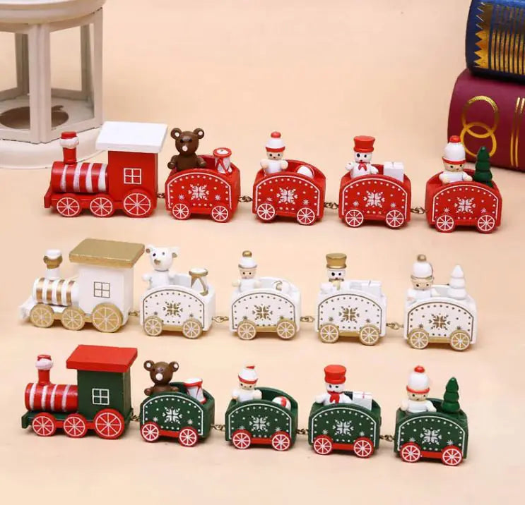 Christmas Ornament Wooden Train